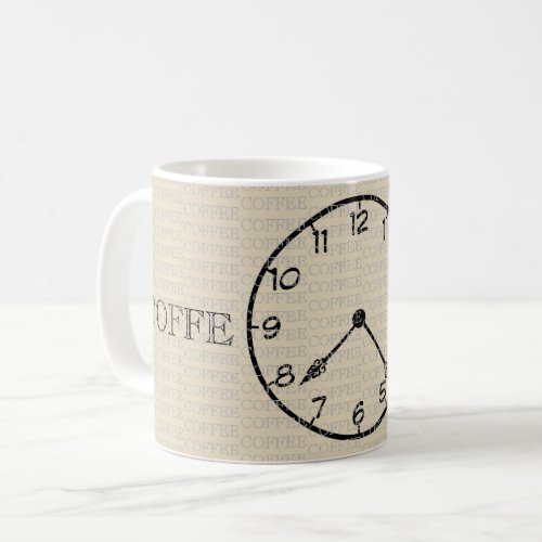 Coffee Time Clock Coffee Mug
