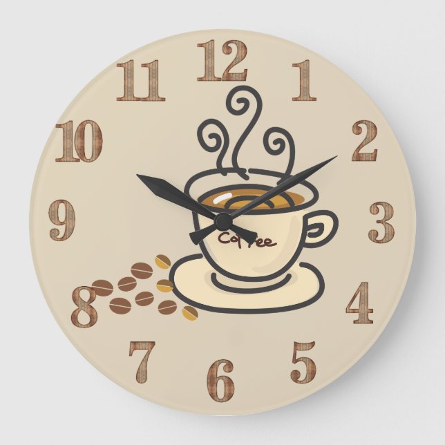 Coffee Time Coffee Lovers Clock (Front)