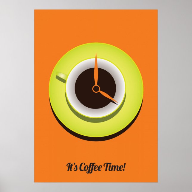 Coffee Time Contemporary Art Poster (Front)