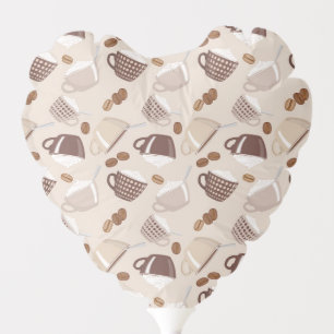 Coffee Time Cups Brown Grains Caffeine Lover Drink Balloon