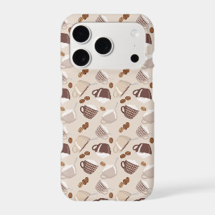Coffee Time Cups Brown Grains Caffeine Lover Drink iPhone 17 Pro Case