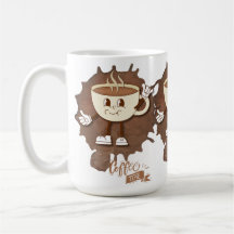 **Coffee Time – Cute Smiling Cup Steam