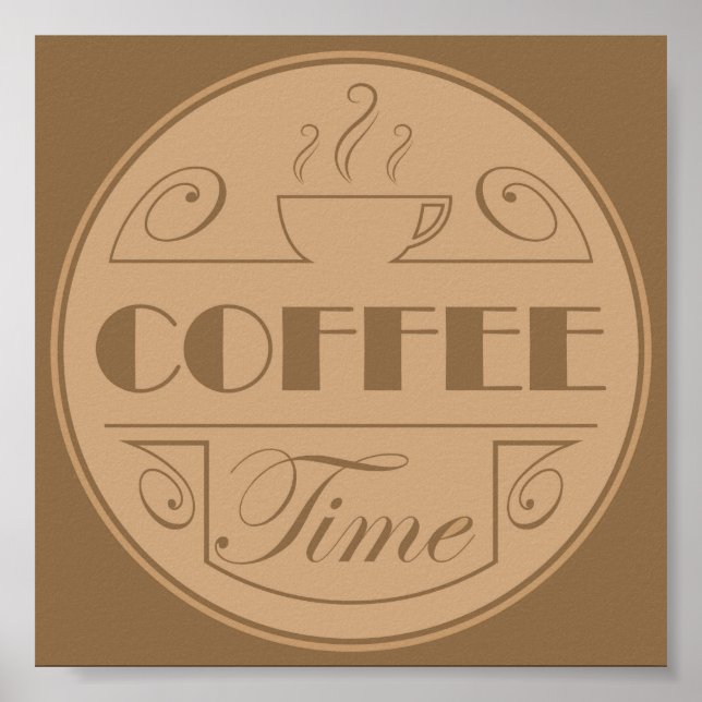 Coffee time emblem poster (Front)