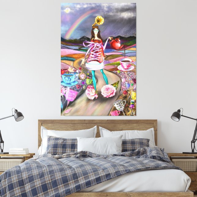 Coffee Time Fantasy Canvas Print (Insitu(Bedroom))