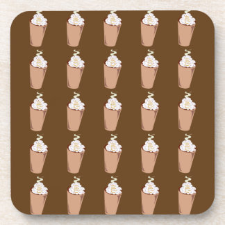 Coffee Time Fun Cups of Joy Mocha Art Yum Beverage Coaster