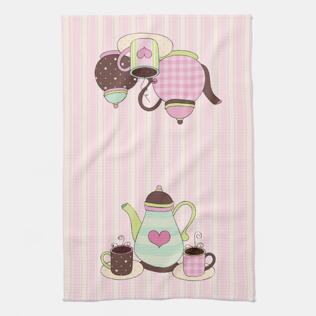 Coffee Time Kitchen Towel (Vertical)