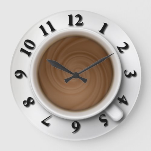 Coffee Time Large Clock