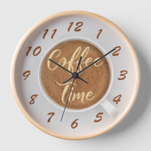Coffee Time Latte Clock