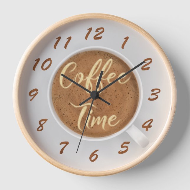 Coffee Time Latte Clock (Front)