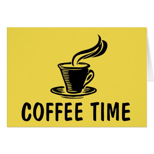 Coffee Time Notecards Cards (Front Horizontal)