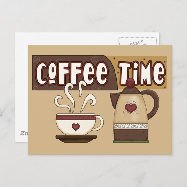 Coffee Time Postcard | Zazzle