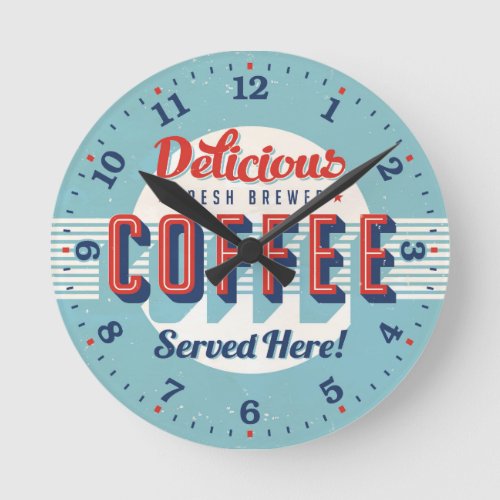 Coffee Time Reto_Style Decorative Wall Clock