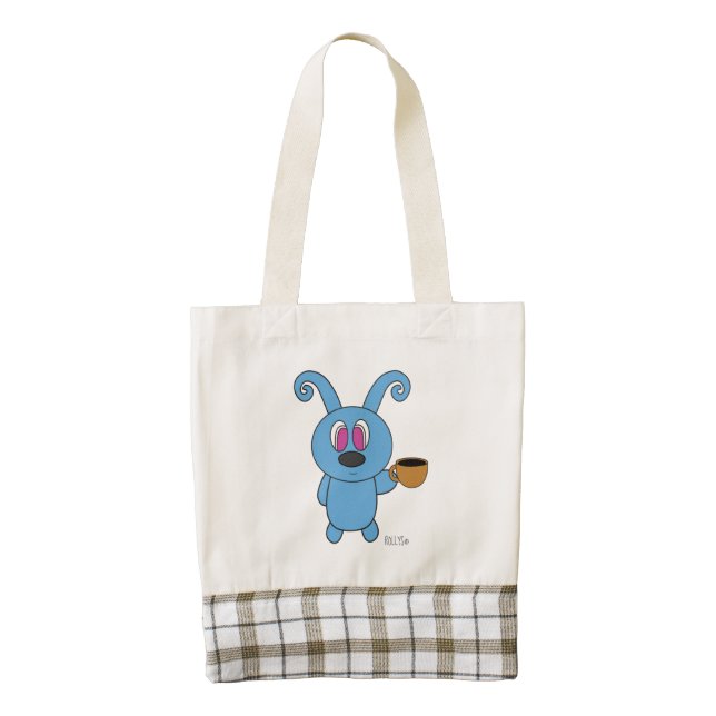Coffee Time Rolly Custom Tote Bag (Front)