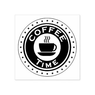 Coffee Time Rubber Stamp