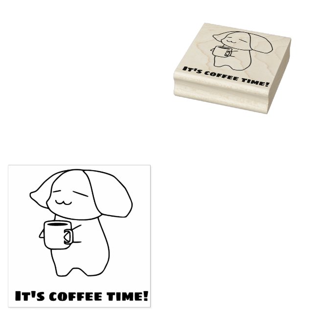 Coffee Time Rubber Stamp (Stamped)