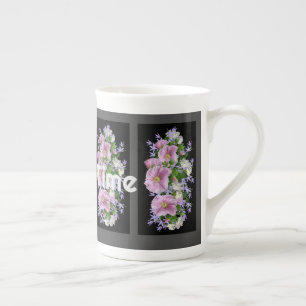 Coffee Time text with Flower Image Specialty Mug