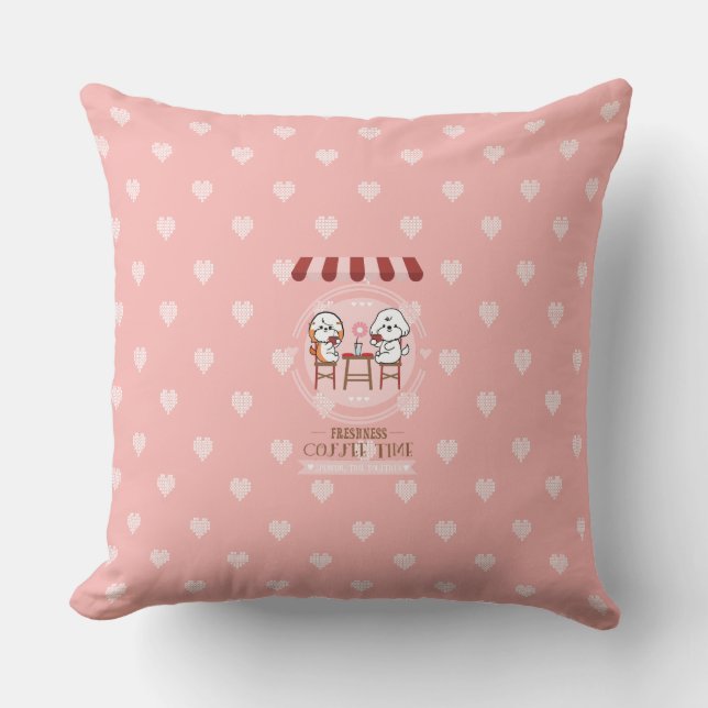 Coffee time throw pillow (Front)