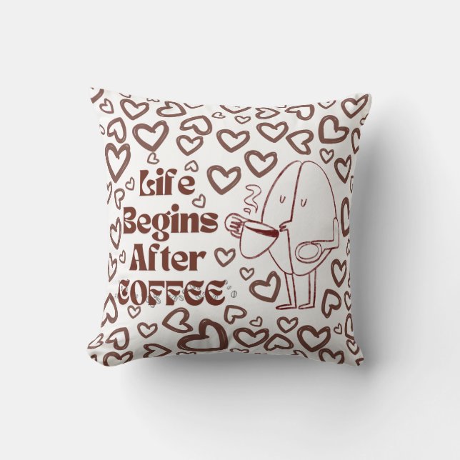 Coffee Time  Throw Pillow (Front)