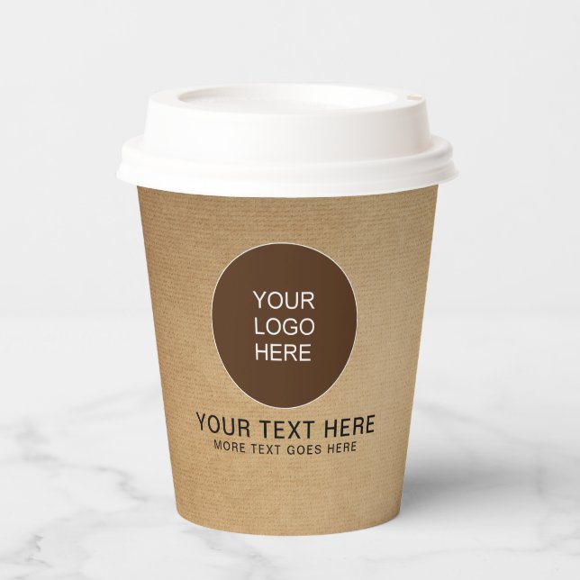 Coffee To Go Paper Cup Craft With Lid Template (Front)