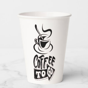 Coffee To Go Paper Cups – 12oz Custom Party Cups