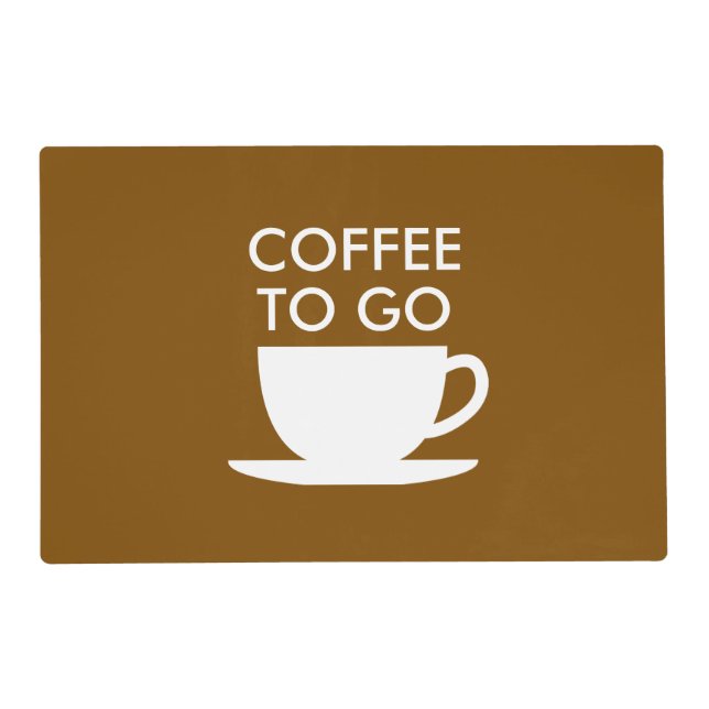 Coffee to go store logo placemats for café and bar (Front)