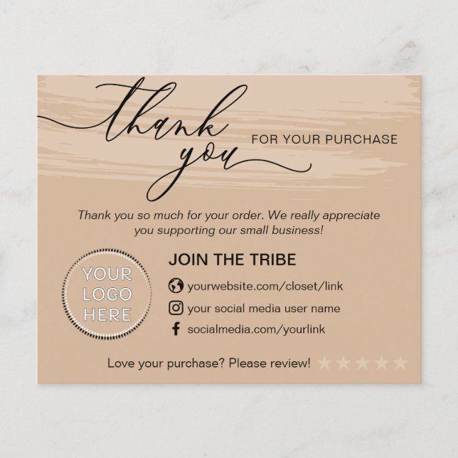Coffee Tone Online Store Small Business Thank you Flyer (Front)