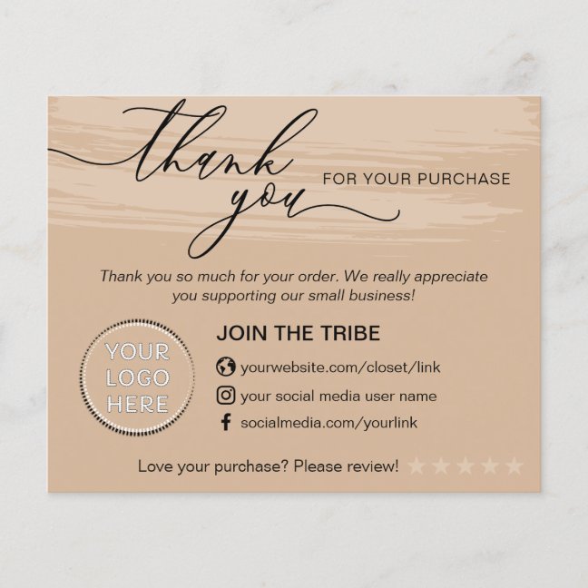 Coffee Tone Online Store Small Business Thank you Flyer