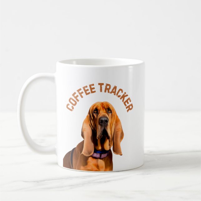 Coffee Tracker Hound Dog Mug (Left)