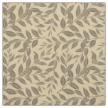 Coffee Tree Leaves Brown Pattern Fabric