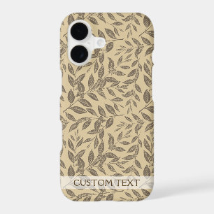 Coffee Tree Leaves Brown Pattern iPhone 17 Case