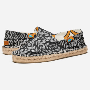 Coffee Tree Leaves White Pattern Espadrilles