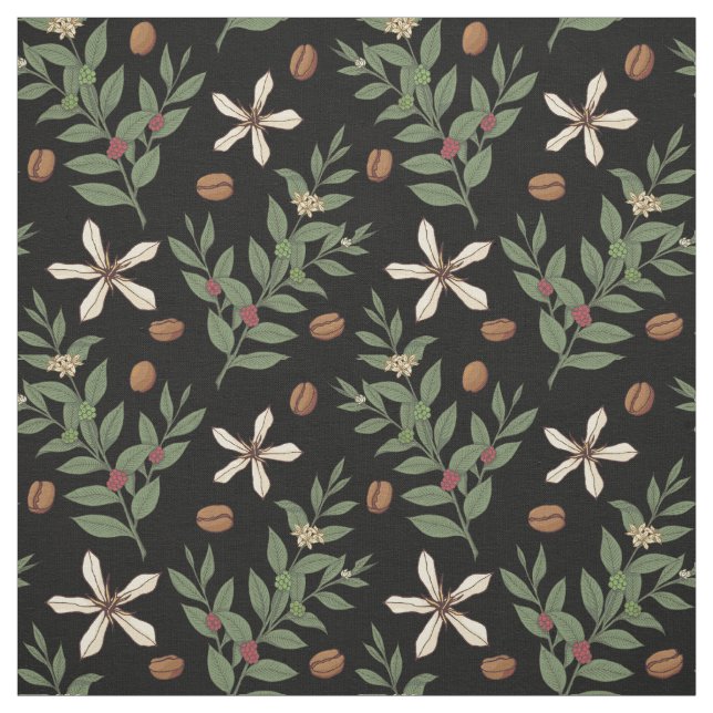 Coffee Tree Pattern Fabric (Swatch)