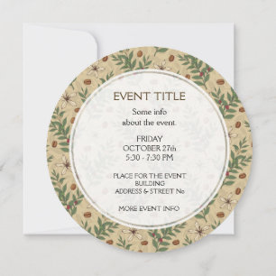 Coffee Tree Pattern Invitation