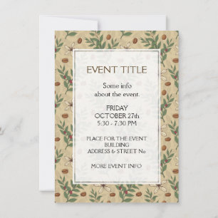 Coffee Tree Pattern Invitation