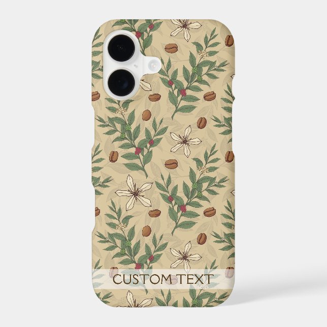 Coffee Tree Pattern iPhone Case (Back)