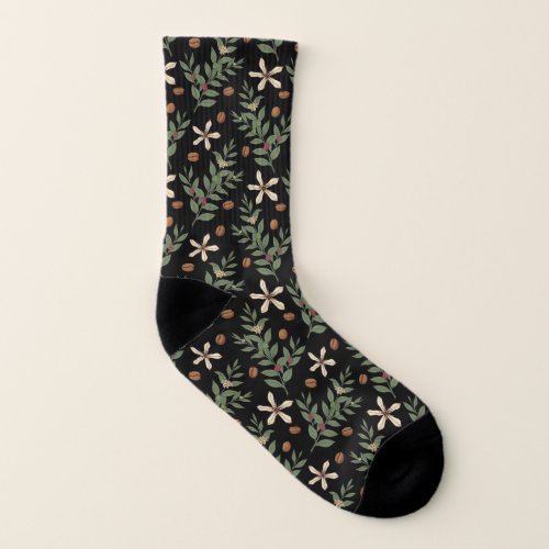 Coffee Tree Pattern Socks