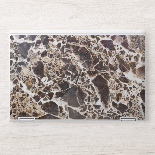   Coffee Turquoise Ombre Marble HP Laptop Skin (Front)