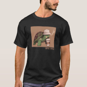 Coffee Turtle Tortoise Painted Alligator Snapping T-Shirt