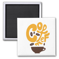 Coffee Typography for coffee lover Magnet