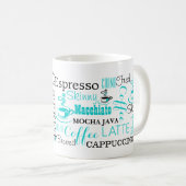 Coffee typography modern coffee mug (Front Right)