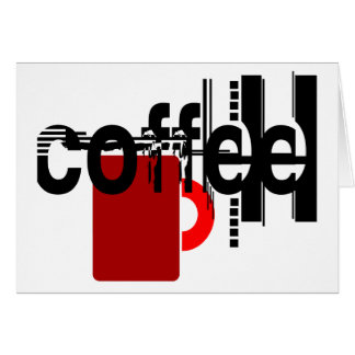 Coffee Typography w/ Minimalist Mug Art Card