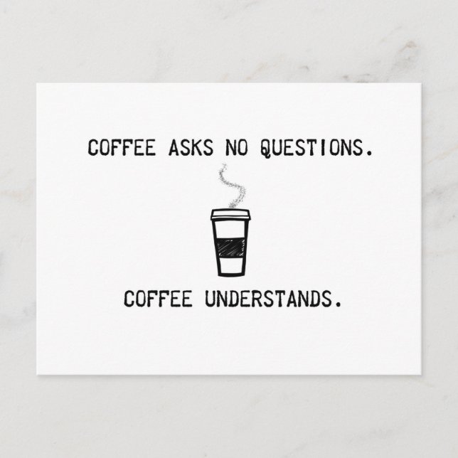 Coffee Understands Postcard (Front)
