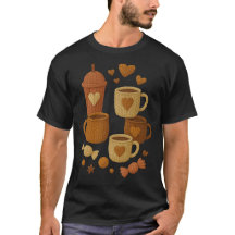 Coffee Valentine Day Love Knitted Hearts Hugs