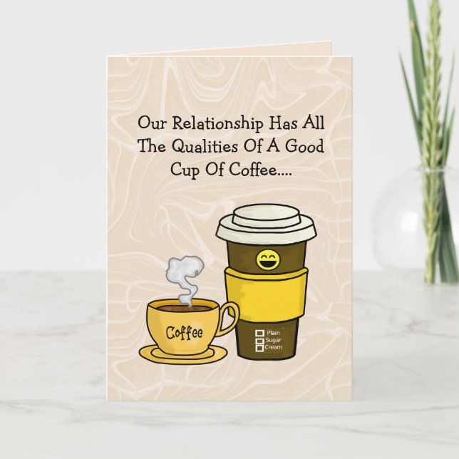 Coffee Valentine's Day Card (Front)