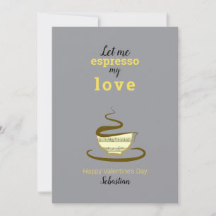 Coffee Valentines Day Holiday Card