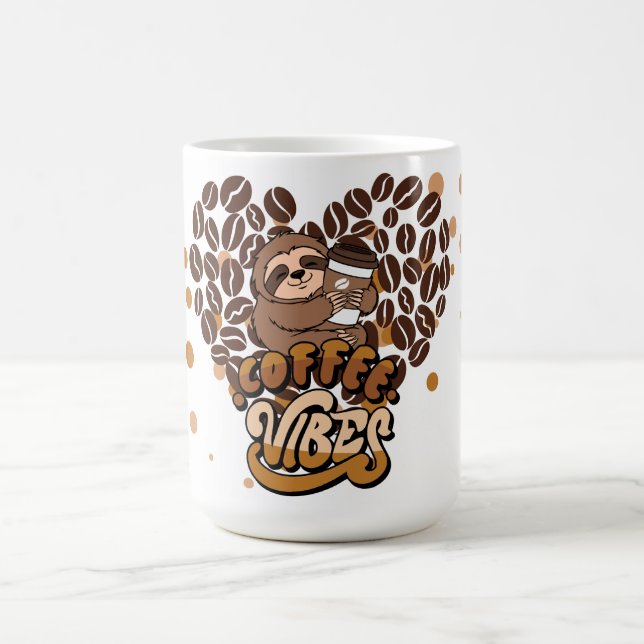 coffee vibes design mug (Center)