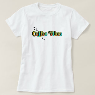 Coffee Vibes hearts colorful T-Shirt
