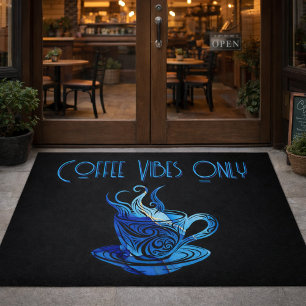 Coffee Vibes Only Retro Cafe Aesthetic Doormat