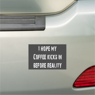 Coffee vs Reality Car Magnet