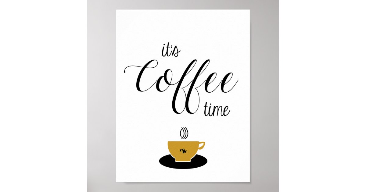 It/'s always time for coffee Coffee Quote Print coffee wall art coffee printable Coffee quote wall art pink coffee cup print